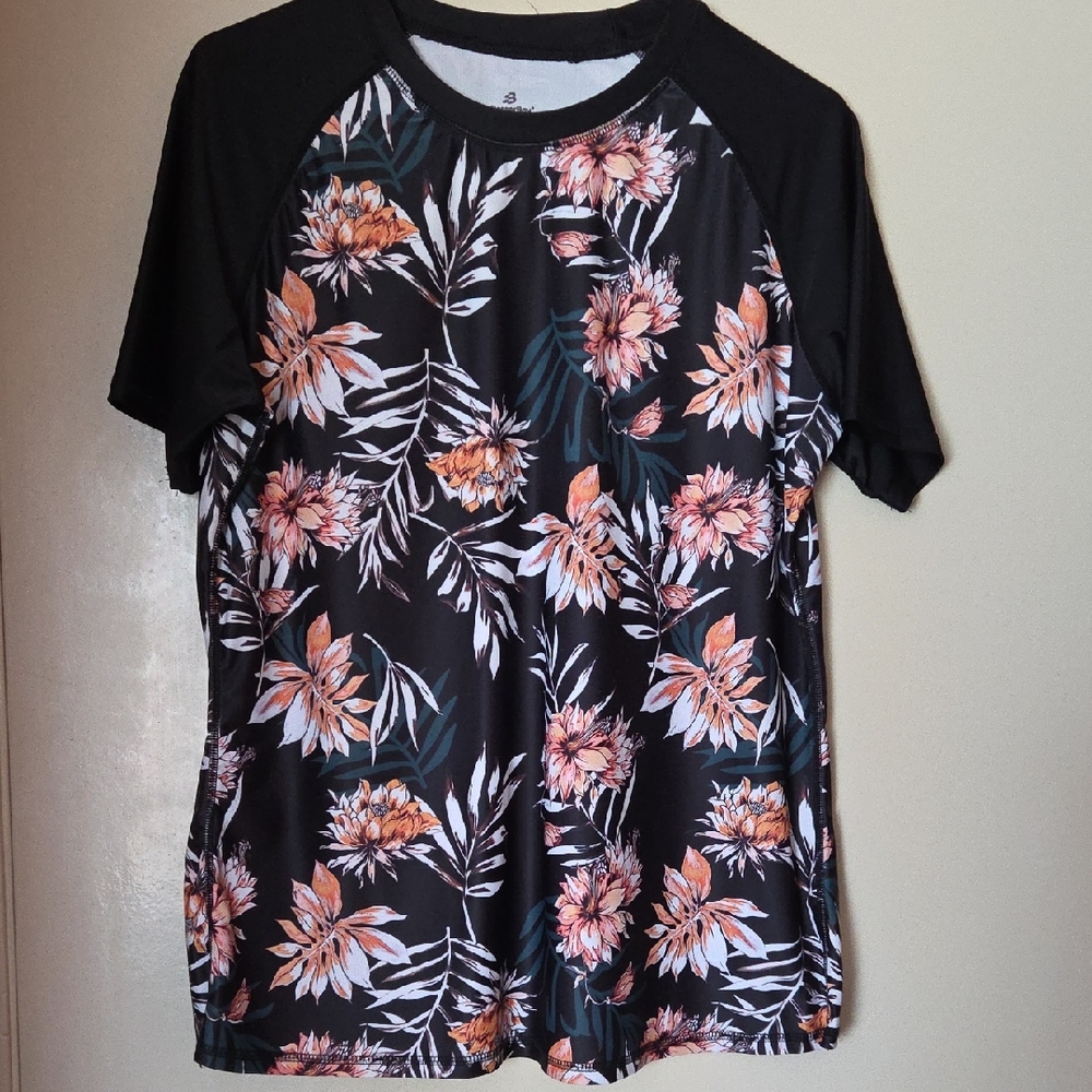Floral Black Women's Top